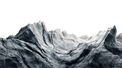 Snow-Capped Craggy Peaks Towering Over Rugged Terrain