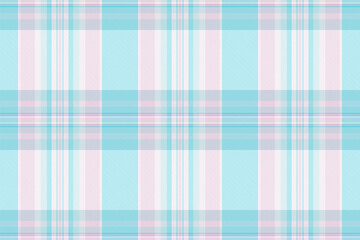 Wide vector texture seamless, rural textile plaid fabric. Grunge pattern tartan background check in white and cyan colors.