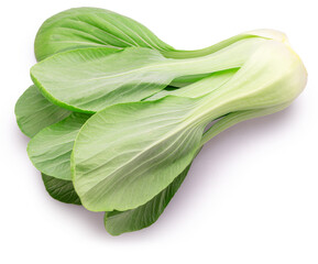 Fresh bok choy or chinese cabbage isolated on white background. File contains clipping path.