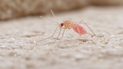Close-up of a mosquito on textured surface