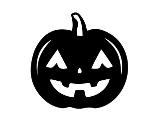 halloween pumpkin with a smile  on white background