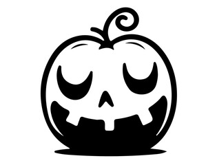 halloween pumpkin cartoon with a smile 