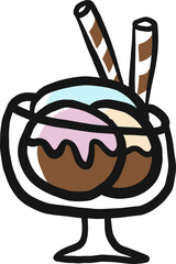 ice cream vector illustration