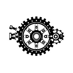 Intricate Gear Assembly: Detailed Close-up of Gear Structure.