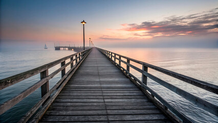 Obraz premium pier at sunset