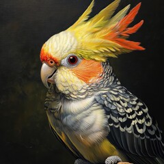 Obraz premium Close-up portrait of a Cockatoo