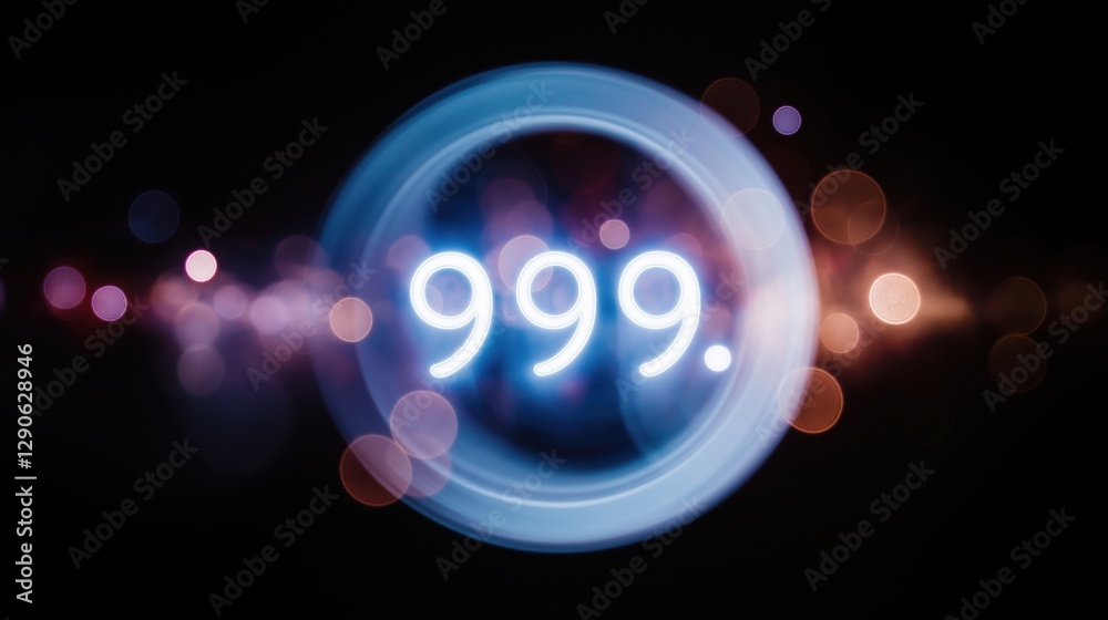 Aufkleber abstract energy fields with floating numbers create a mesmerizing visual experience of numbers inter