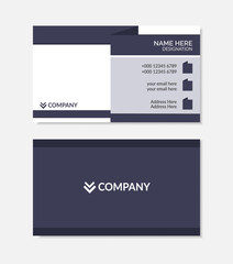  Creative, modern, simple, double sided business card, visiting card, design template layout