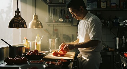 Prepared Ingredients for a Healthy Meal Ready to Cook.