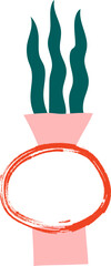 pot plant leaves illustration