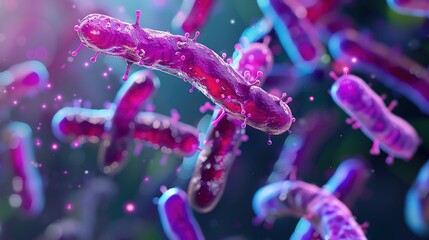 Obraz premium Unveiling the Multifaceted World of Gram - Positive Bacteria: Their Pivotal Roles in Diverse Environments