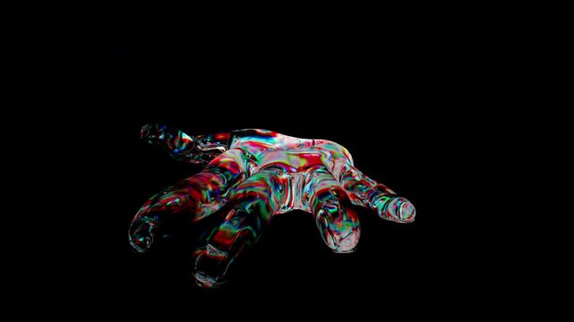 glass hand