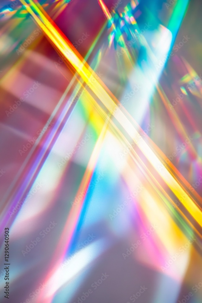 Poster radiant streaks of color intermingle on a pristine background, suggesting movement and energy. this 
