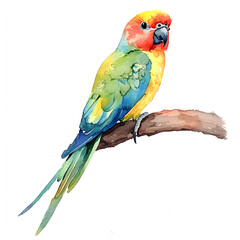 Obraz premium Sun Parakeet Perched on Branch