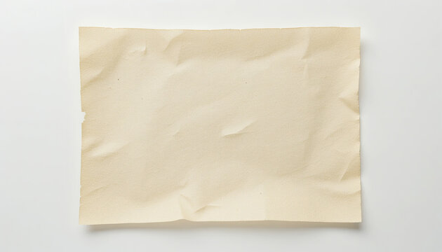 Vellum Translucent Paper Note Layered on Top of Crisp White Background for Elegant Stationery Design