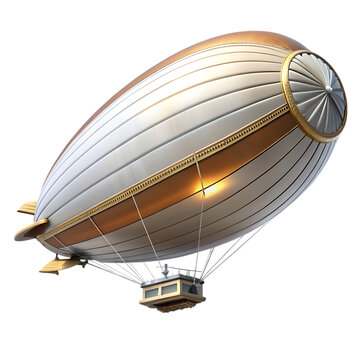 Airship steampunk zeppelin