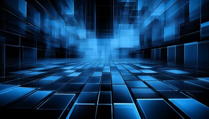 Obraz premium abstract blue background with squares