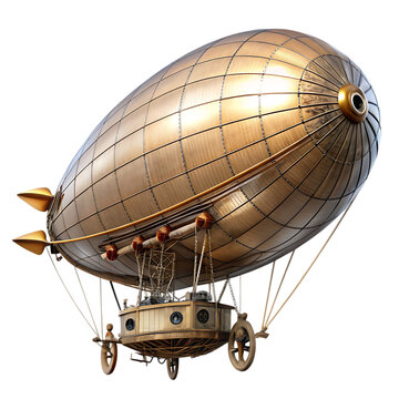 Airship steampunk zeppelin