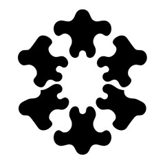 Black Abstract Floral Arrangement