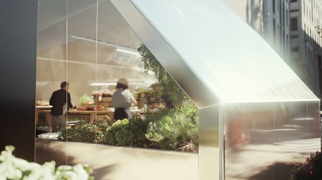 Innovative urban high rise greenhouses enhance sustainable food sourcing for local businesses and residents