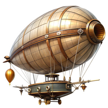 Airship steampunk zeppelin