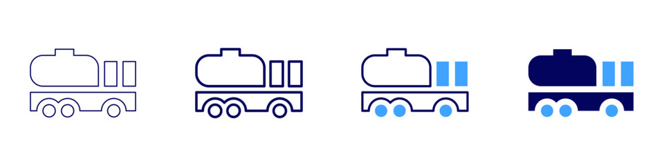 Truck parts online icon in 4 different styles. Thin Line, Line, Bold Line, Duotone. Duotone style. Editable stroke