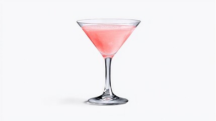 Pink Cosmopolitan Cocktail in Martini Glass  Elegant Drink Photography
