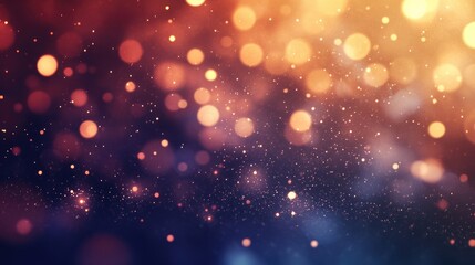 Obraz premium Abstract glittering bokeh lights in warm and cool tones
