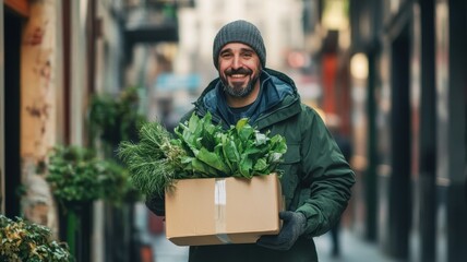 Reliable courier delivering a package swiftly to ensure timely service and customer satisfaction.