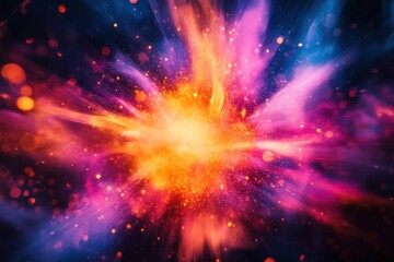 Explosive energy surge with vibrant bursts of color abstract digital art dynamic background vivid environment artistic perspective