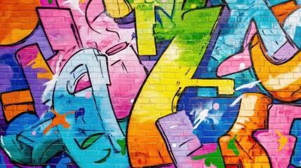 Obraz premium Vibrant Hand-Painted Mural on Building Exterior