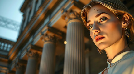 Fototapeta premium young woman looking at the camera
