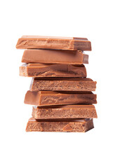 Pieces Milk Chocolate on a Pile