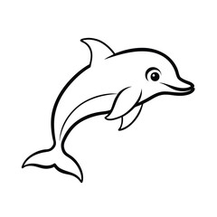 Outline  of a dolphin