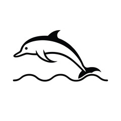 Obraz premium Outline of a dolphin