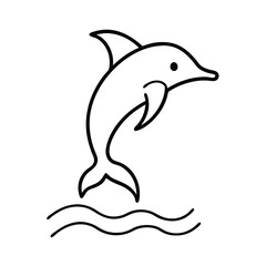 Outline  of a dolphin