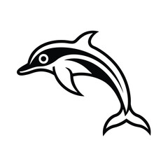 Obraz premium Outline of a dolphin