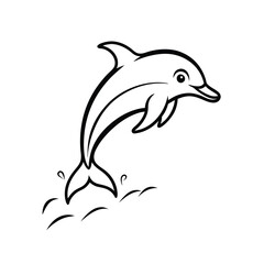 Outline  of a dolphin