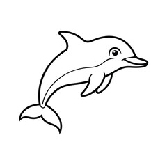 Outline  of a dolphin