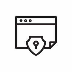 Protected webpage security icon vector sign