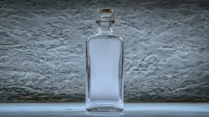 Empty Glass Bottle Mockup  Clear  Transparent  Packaging Design