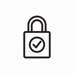 lock icon vector sign