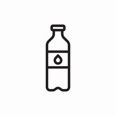 Water bottle drink icon vector sign