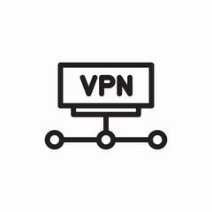 Network VPN connection icon vector sign