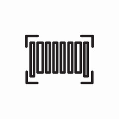 Heating radiator system icon vector sign