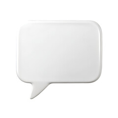 Naklejka premium White blank speech bubble isolated on transparent background