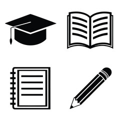 School Elements and Symbols in Vector Format