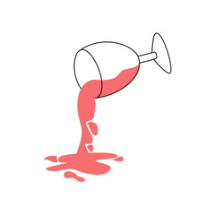 glass vector design spilling water