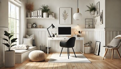 Scandinavian style home office