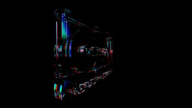 retro casette in glass 